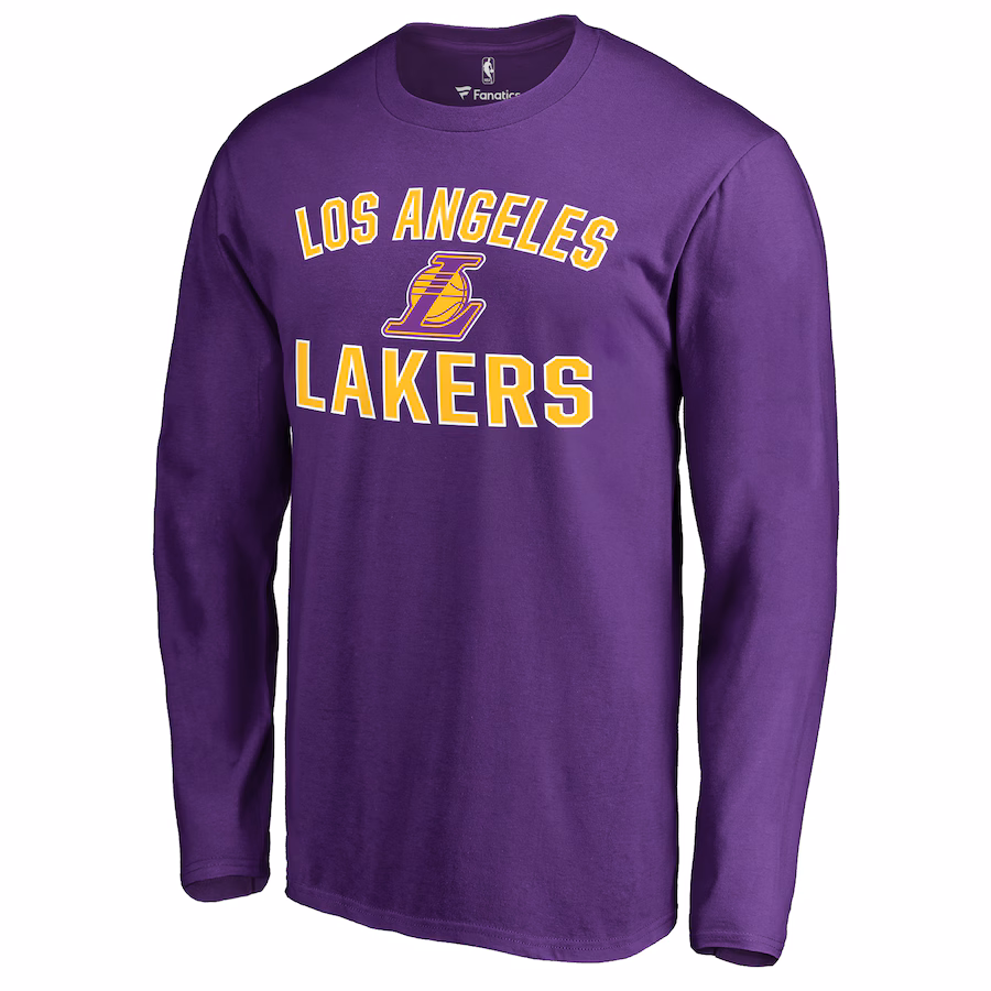 Men's Los Angeles Lakers Purple Victory Arch Long Sleeve T-Shirt - ujerseystore