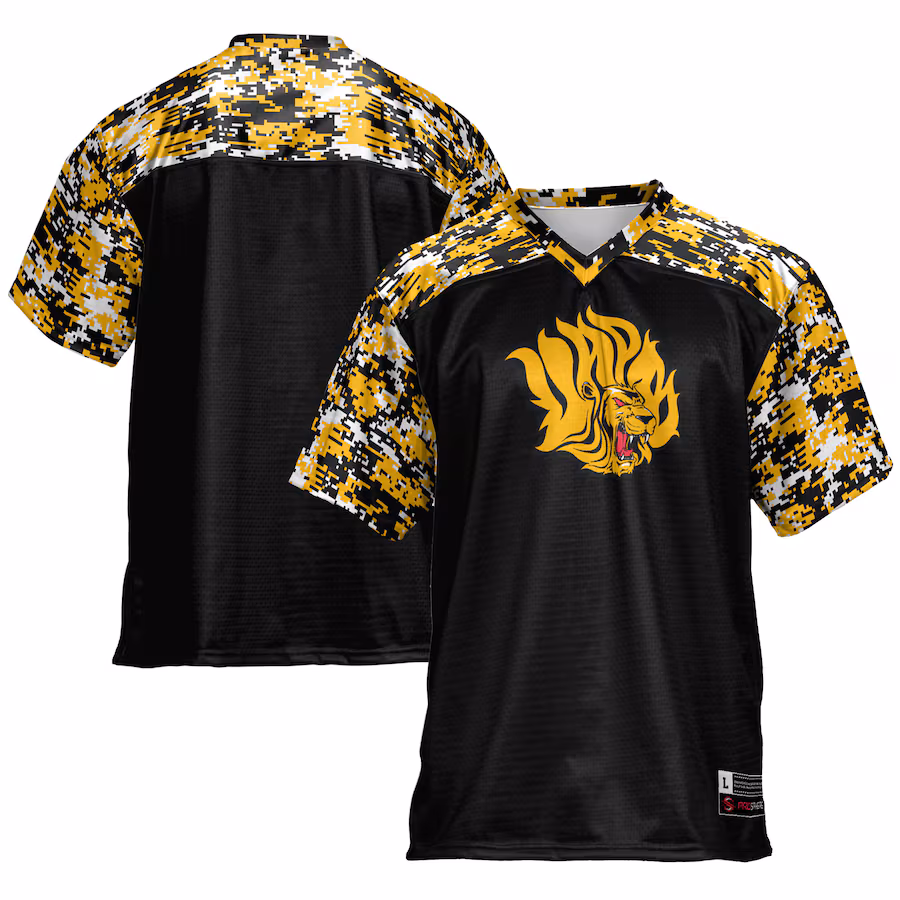 Men's GameDay Greats Black Arkansas Pine Bluff Golden Lions Football Jersey - ujerseystore