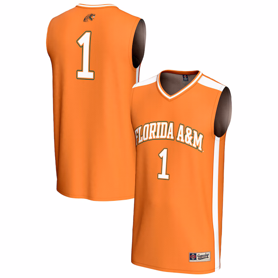 Youth GameDay Greats #1 Orange Florida A&M Rattlers Lightweight Collegiate Basketball Fashion Jersey - ujerseystore