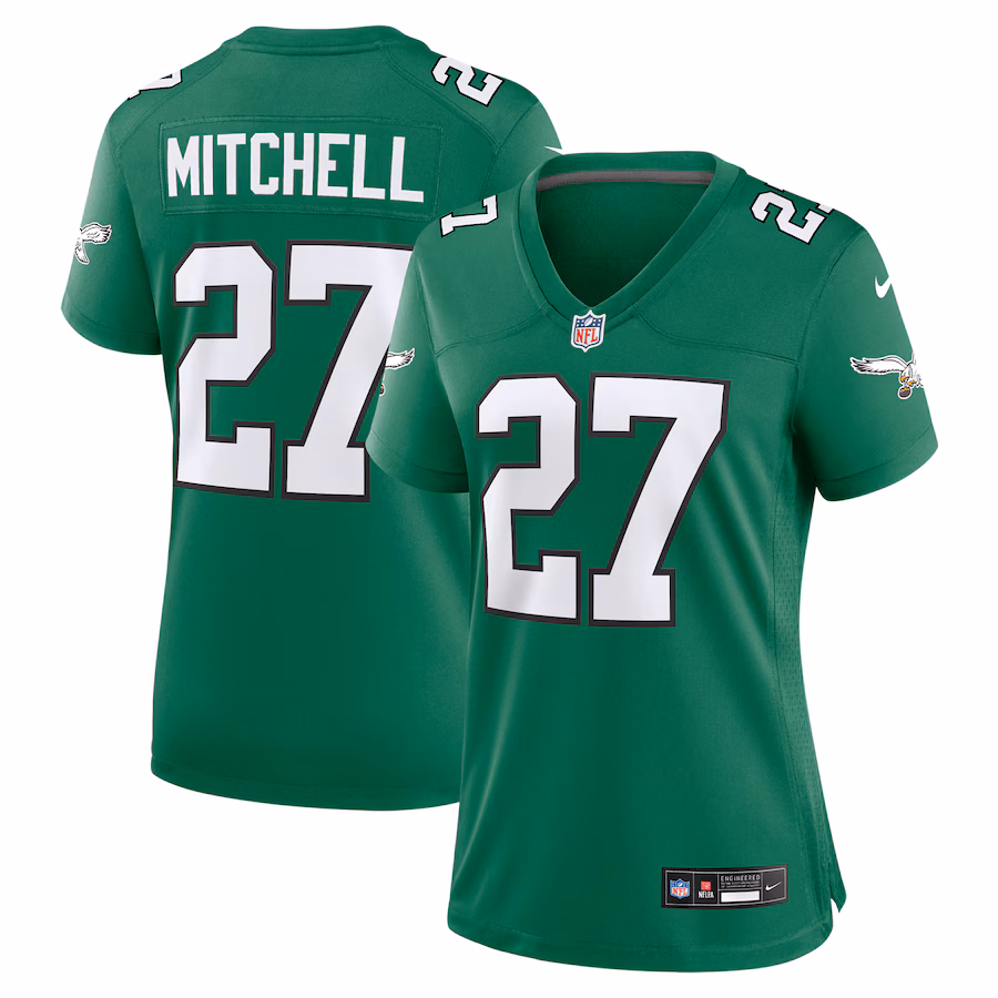 Women's Philadelphia Eagles Quinyon Mitchell Nike Kelly Green Alternate Game Jersey - ujerseystore