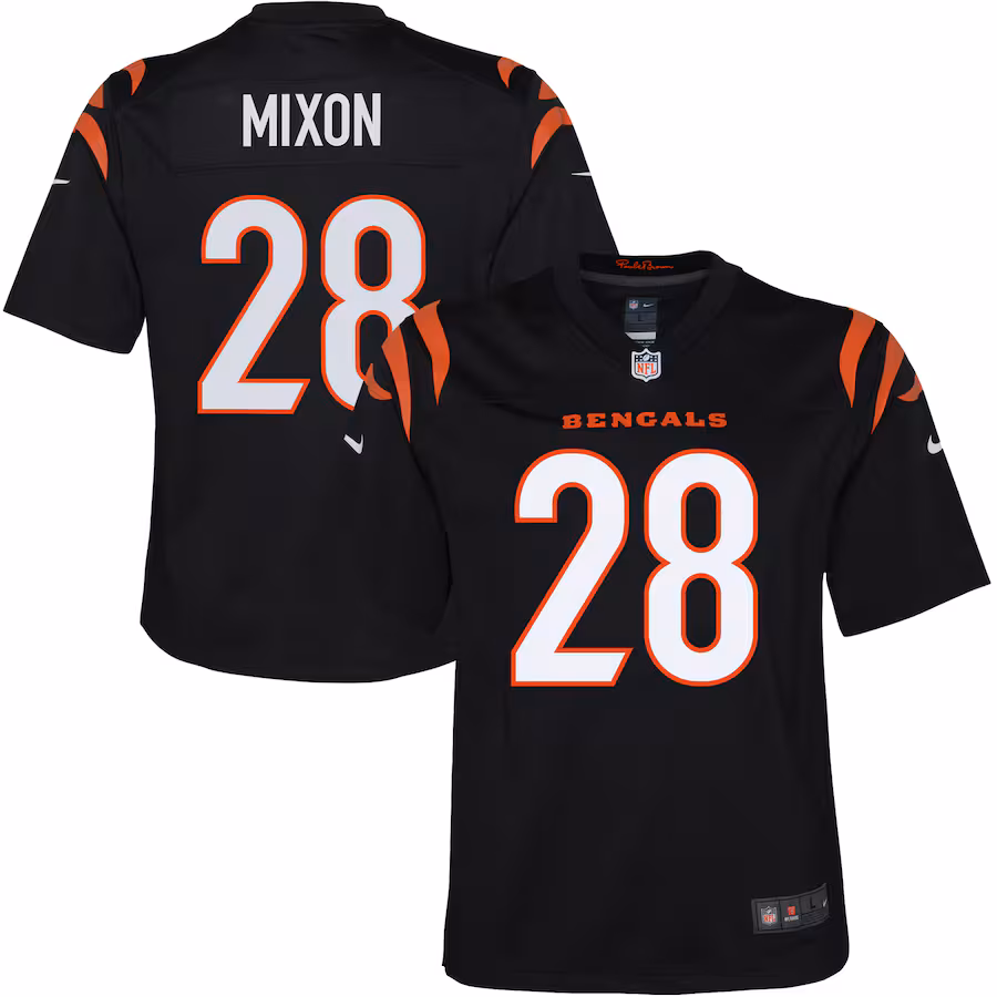 Youth Cincinnati Bengals Joe Mixon Nike Black Game Jersey - ujerseystore