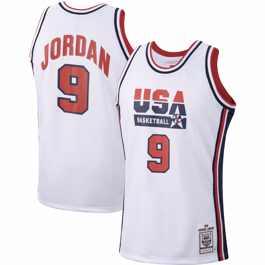 Men's USA Basketball Michael Jordan Mitchell & Ness White 1992 Authentic Jersey - ujerseystore