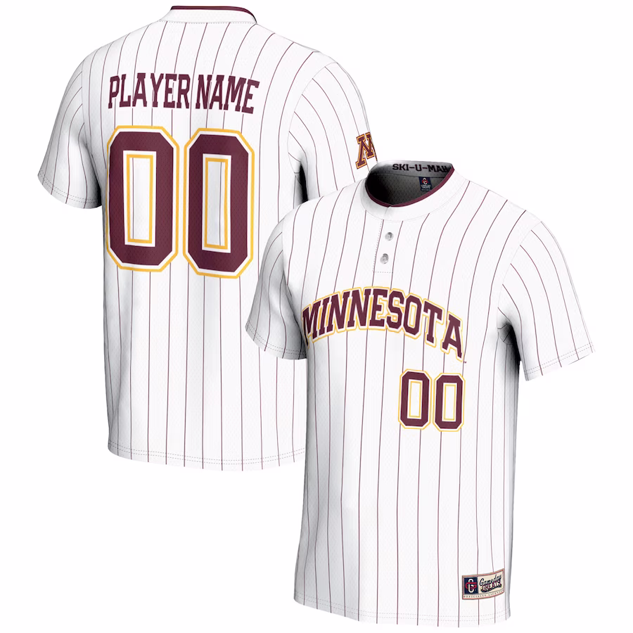 Minnesota Golden Gophers GameDay Greats Youth NIL Pick-A-Player Lightweight Softball Jersey - White - ujerseystore