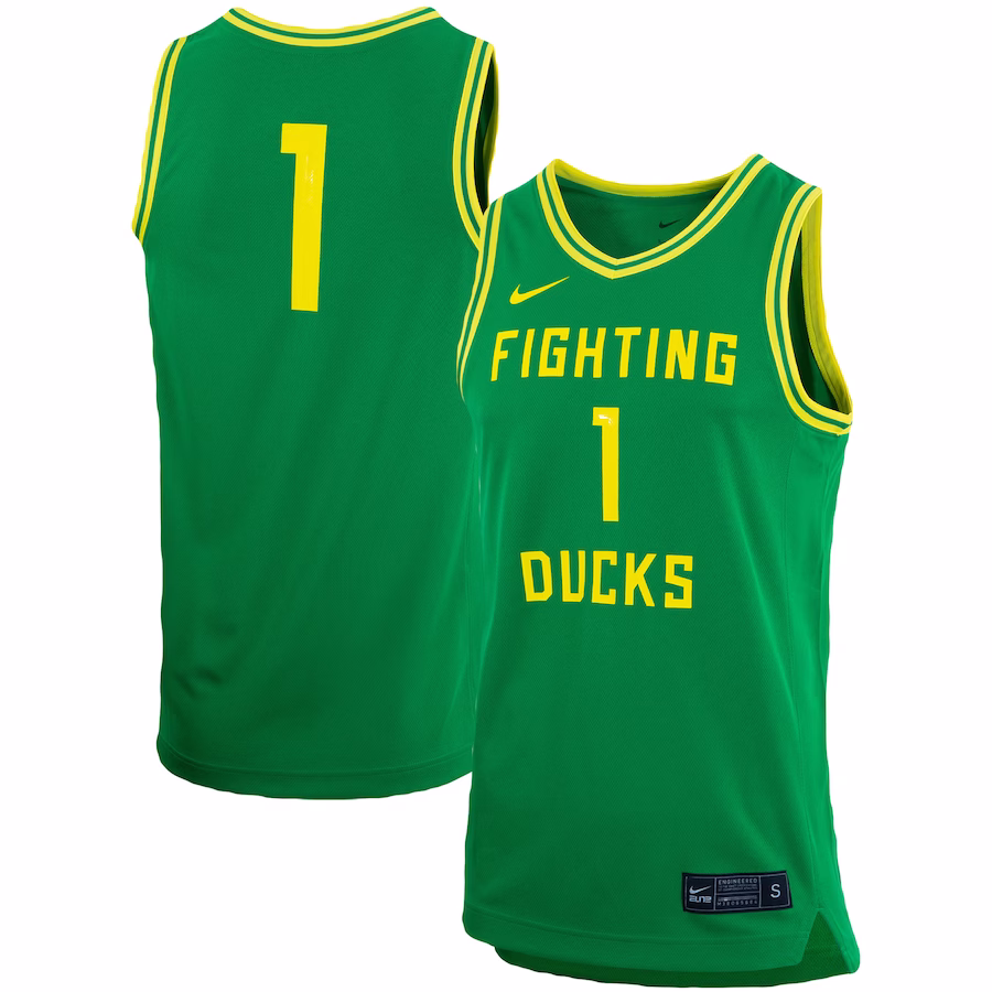 #1 Oregon Ducks Nike Unisex Women's Basketball Replica Jersey - Green - ujerseystore