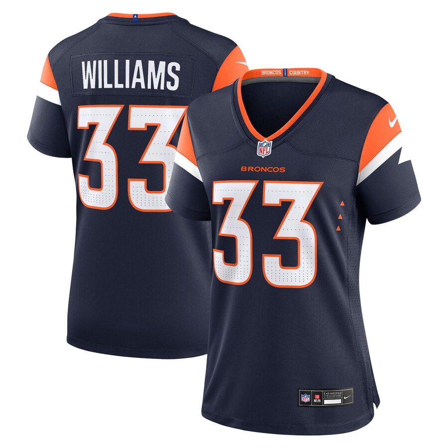 Women's Denver Broncos Javonte Williams Nike Navy Mile High Collection Alternate Game Jersey - ujerseystore