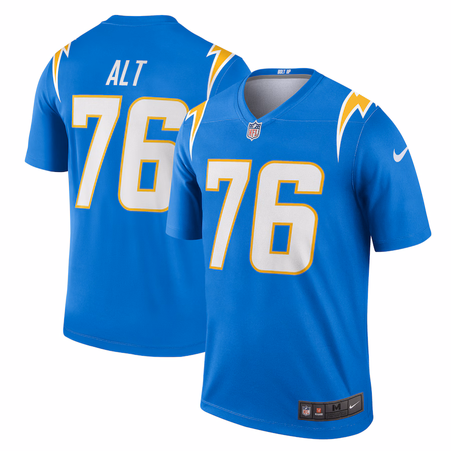 Men's Los Angeles Chargers Joe Alt Nike Powder Blue Team Legend Player Performance Top - ujerseystore