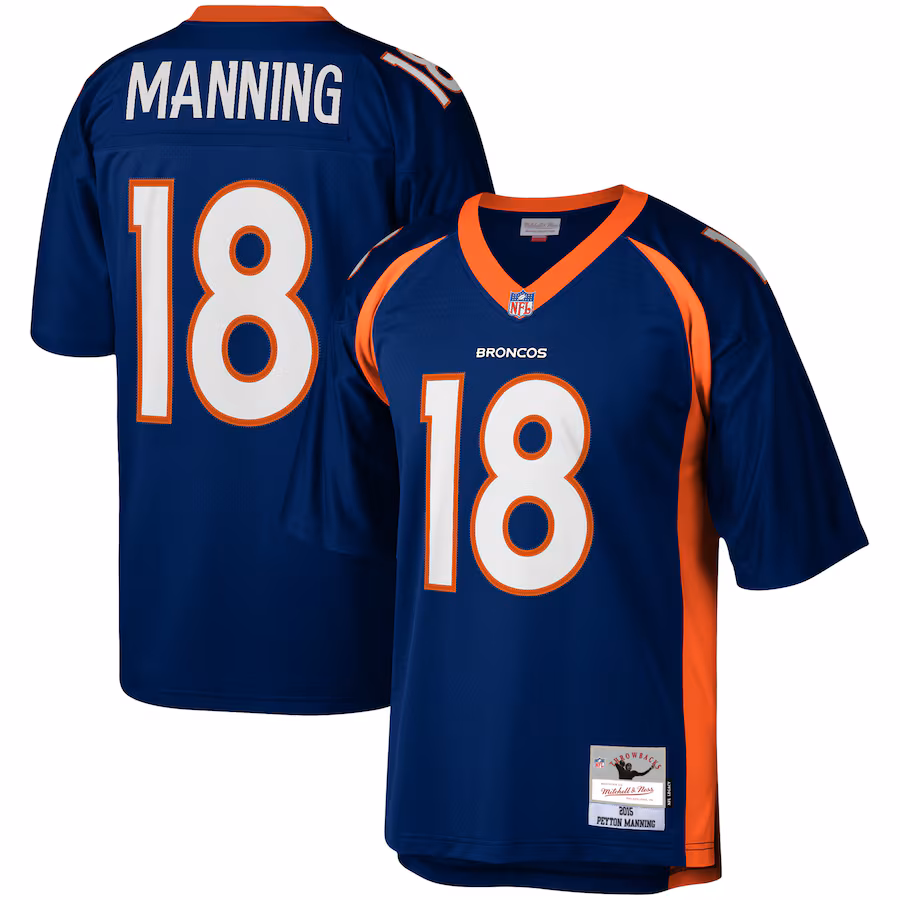 Men's Denver Broncos Peyton Manning Mitchell & Ness Navy Legacy Replica Jersey - ujerseystore
