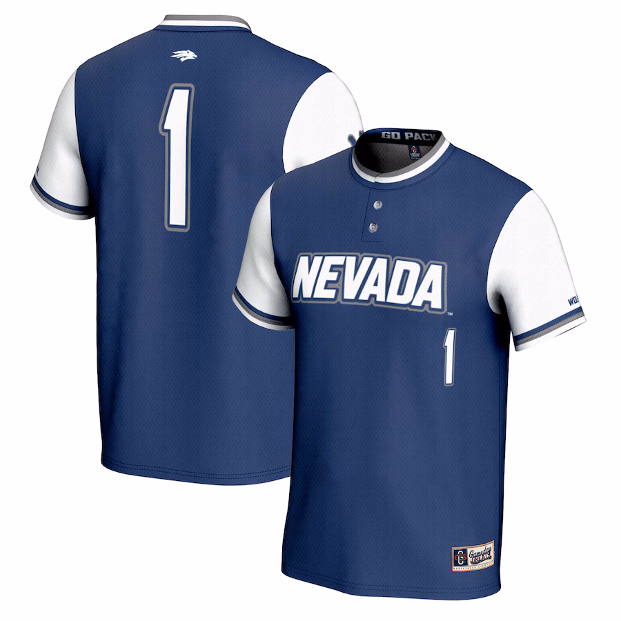 Unisex GameDay Greats #1 Navy Nevada Wolf Pack Lightweight Softball Jersey - ujerseystore