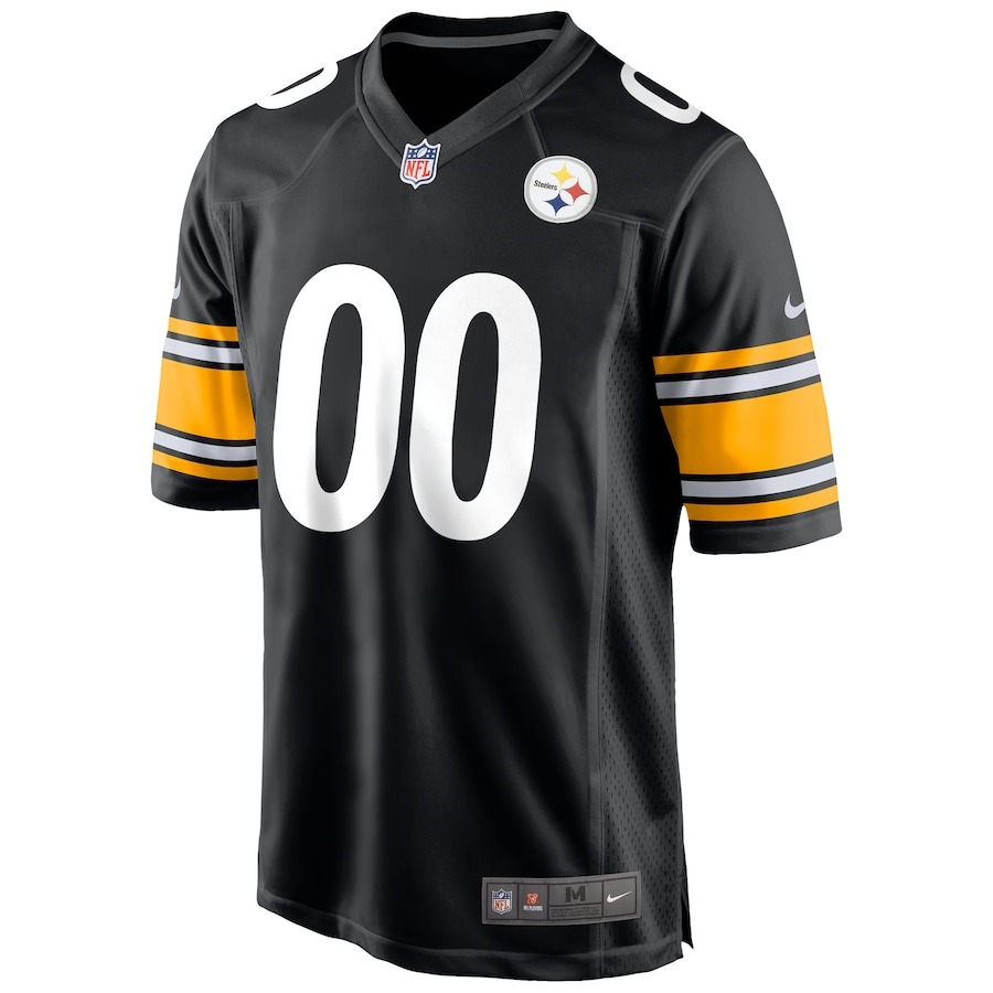 Men's Pittsburgh Steelers Nike Black Custom Game Jersey - ujerseystore