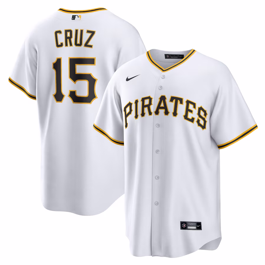 Men's Pittsburgh Pirates Oneil Cruz Nike White Home Replica Jersey - ujerseystore