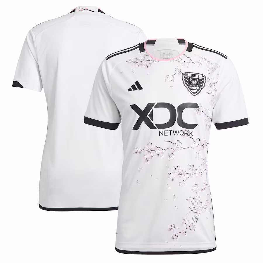 Men's D.C. United adidas White 2023 The Cherry Blossom Kit Replica Jersey - ujerseystore
