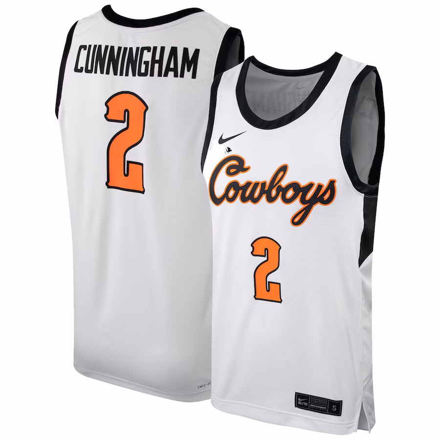 Men's Nike Cade Cunningham White Oklahoma State Cowboys Replica Basketball Jersey - ujerseystore