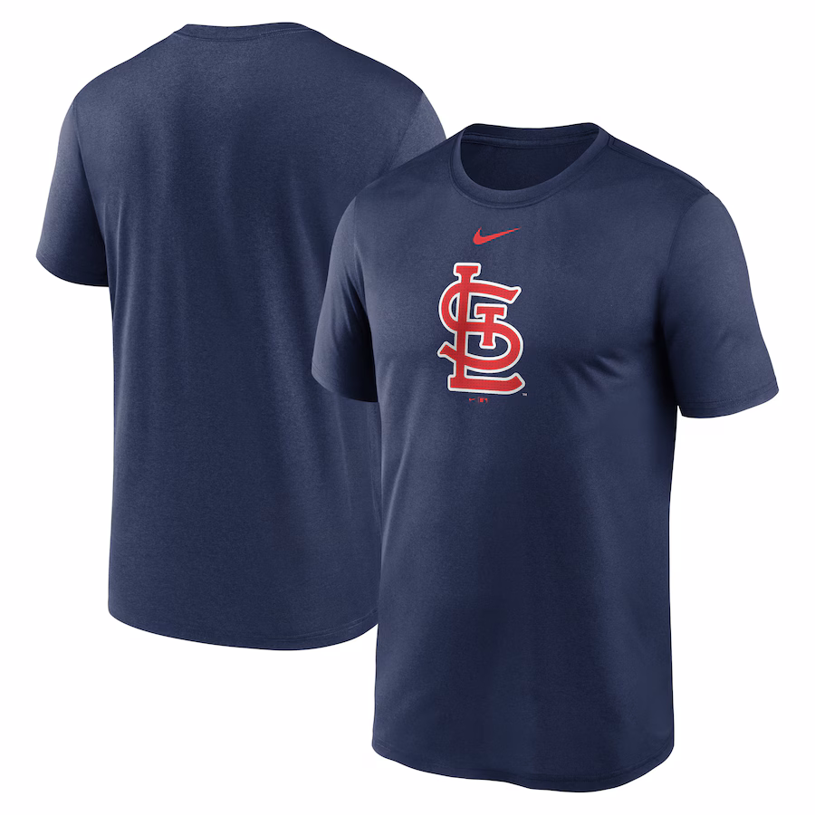 Men's St. Louis Cardinals Nike Navy Legend Fuse Large Logo Performance T-Shirt - ujerseystore