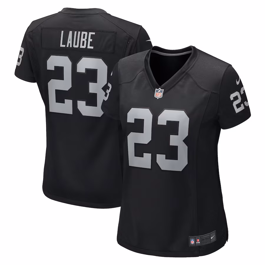 Women's Las Vegas Raiders Dylan Laube Nike Black Game Jersey - ujerseystore