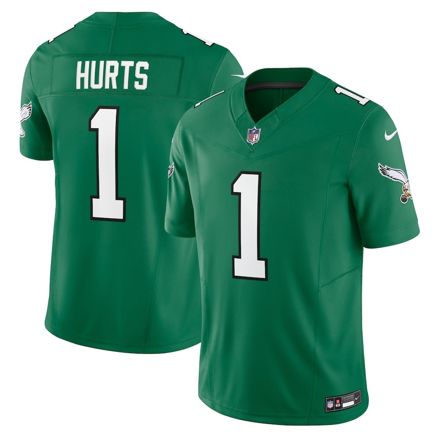 Men's Philadelphia Eagles Jalen Hurts Nike Kelly Green Vapor F.U.S.E. Limited Jersey - ujerseystore