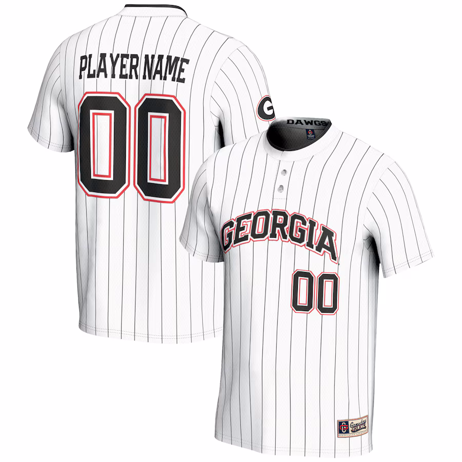 Georgia Bulldogs GameDay Greats Unisex  NIL Pick-A-Player Lightweight Softball Jersey - White - ujerseystore
