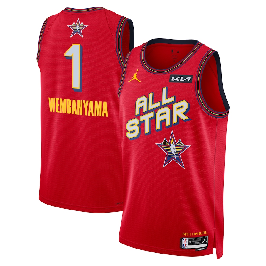 Unisex Victor Wembanyama Jordan Brand Red 2025 NBA All-Star Game Swingman Player Jersey - ujerseystore