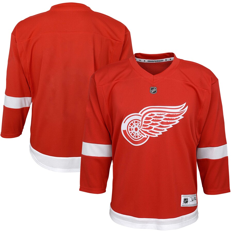 Youth Detroit Red Wings Red Home Replica Blank Jersey - ujerseystore