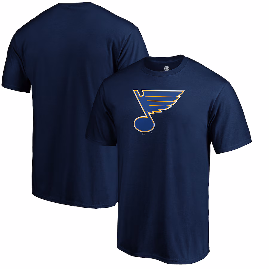 Men's St. Louis Blues Navy Primary Logo T-Shirt - ujerseystore