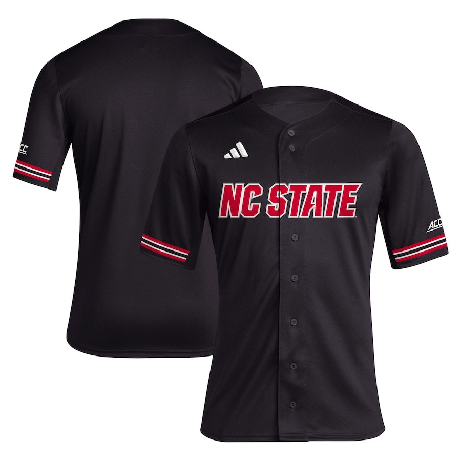 Men's adidas Black NC State Wolfpack Replica Baseball Jersey - ujerseystore