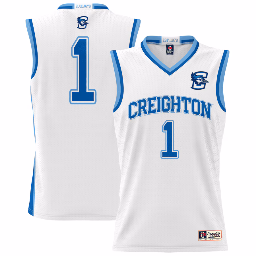 Unisex GameDay Greats #1 White Creighton Bluejays Lightweight Basketball Jersey - ujerseystore