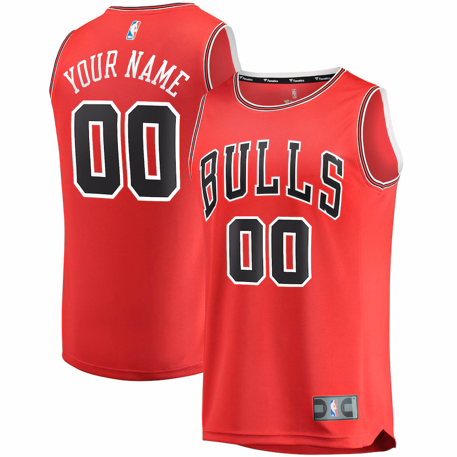 Youth Chicago Bulls Fanatics Red Fast Break Custom Replica Jersey - Icon Edition - ujerseystore