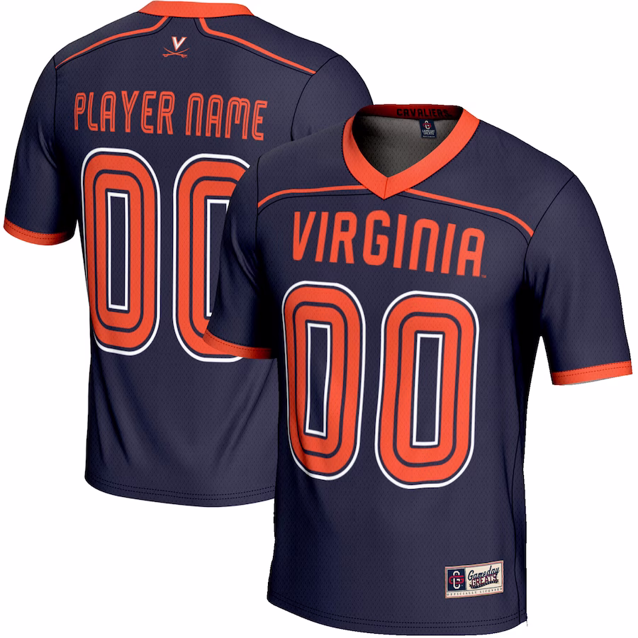Virginia Cavaliers GameDay Greats Youth NIL Pick-A-Player Lightweight Men's Lacrosse Jersey - Navy - ujerseystore