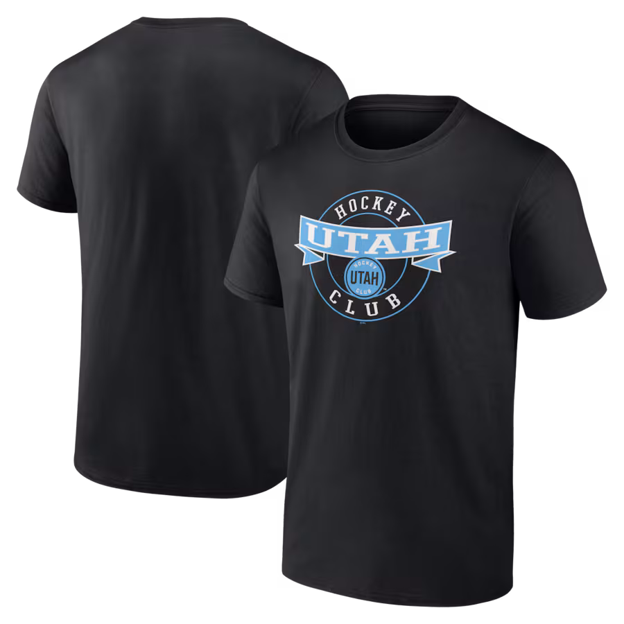 Men's Utah Hockey Club Black Honor Circle T-Shirt - ujerseystore