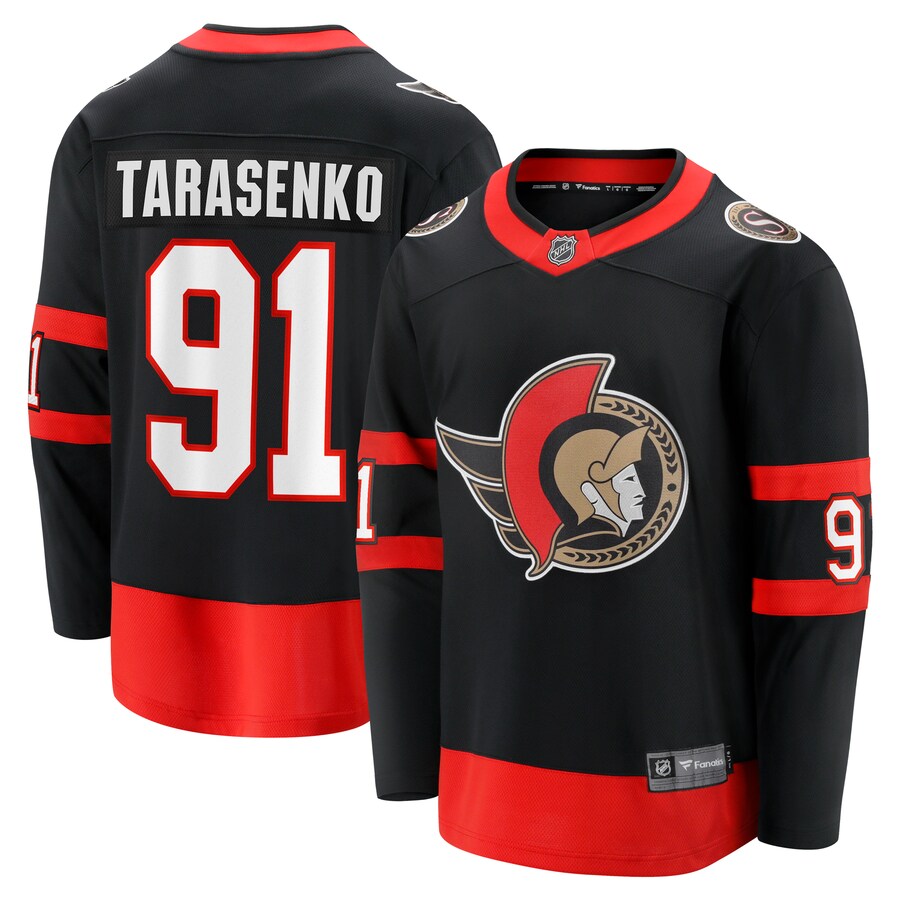 Men's Ottawa Senators Vladimir Tarasenko Fanatics Branded Black Home Breakaway Jersey - ujerseystore
