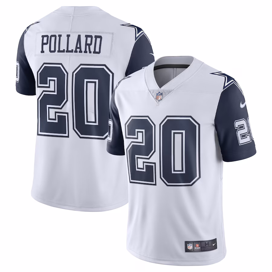 Men's Dallas Cowboys Tony Pollard Nike White Vapor Limited Jersey - ujerseystore
