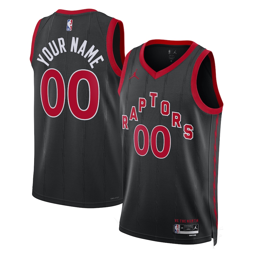 Unisex Toronto Raptors Jordan Brand Black 2022/23 Swingman Custom Jersey - Statement Edition - ujerseystore
