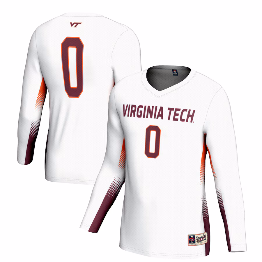 Youth GameDay Greats #0 White Virginia Tech Hokies Lightweight Volleyball Jersey - ujerseystore