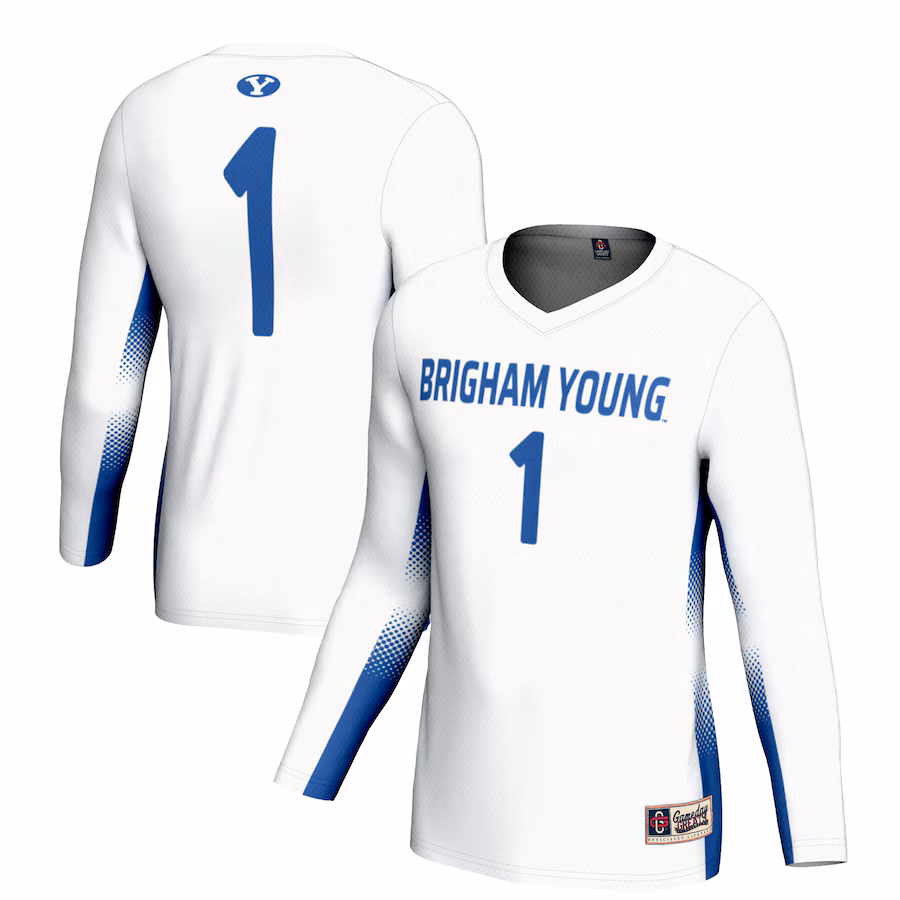 Unisex GameDay Greats #1 White BYU Cougars Lightweight Volleyball Jersey - ujerseystore