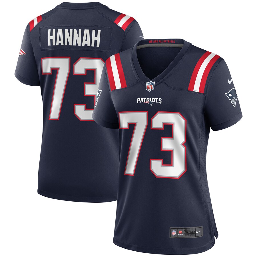 Women's New England Patriots John Hannah Nike Navy Game Retired Player Jersey - ujerseystore