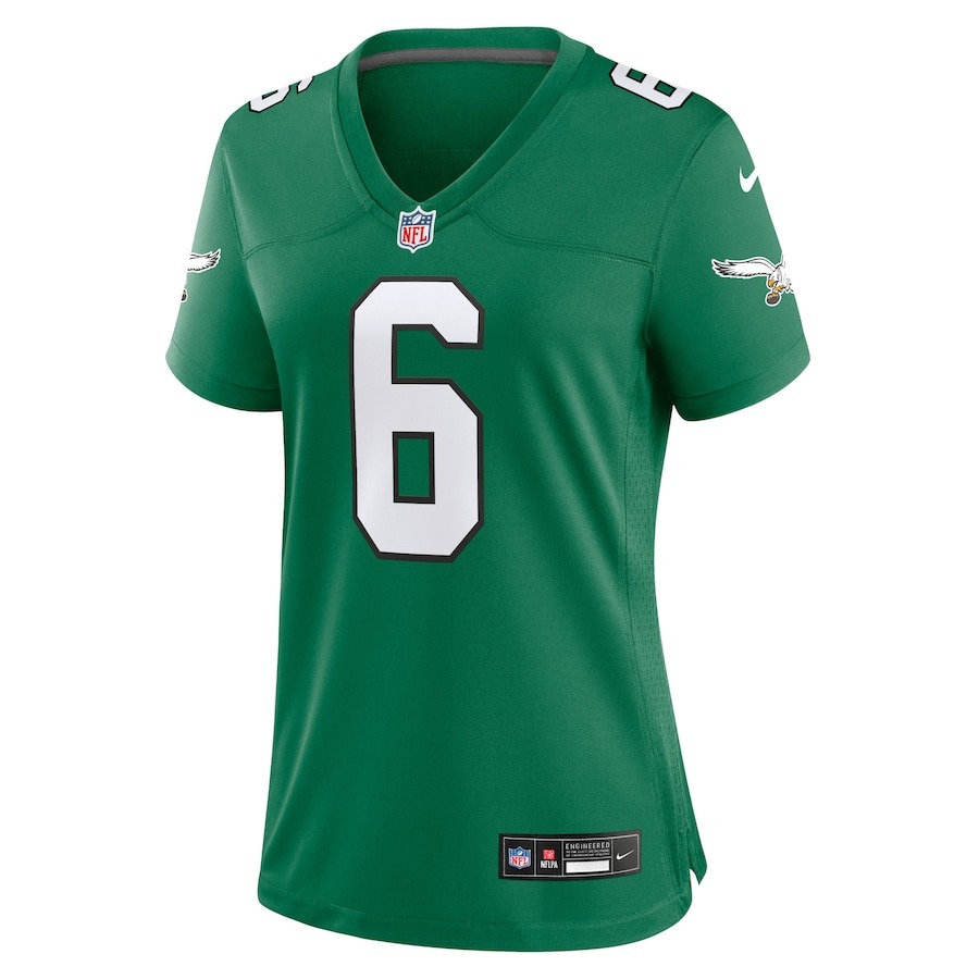 Women's Philadelphia Eagles DeVonta Smith Nike Kelly Green Player Jersey - ujerseystore