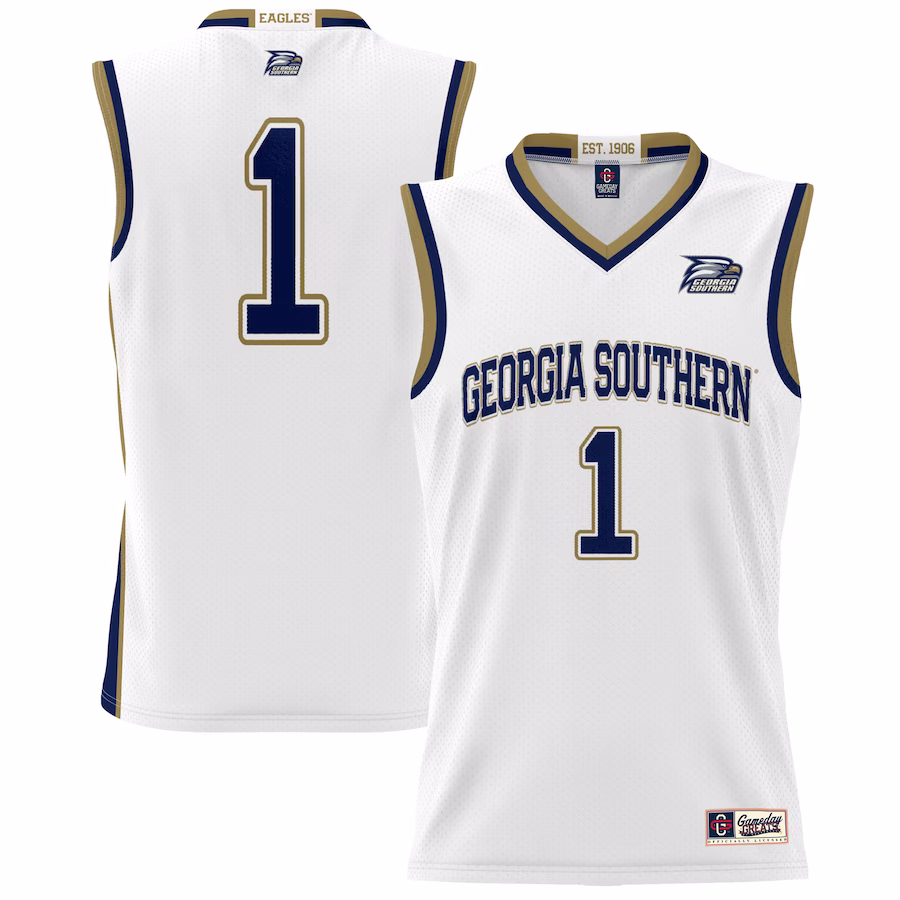 #1 Georgia Southern Eagles GameDay Greats Youth Lightweight Basketball Jersey - White - ujerseystore