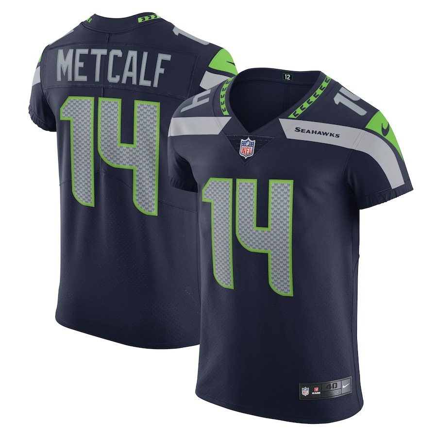 Men's Seattle Seahawks DK Metcalf Nike College Navy Vapor Elite Player Jersey - ujerseystore