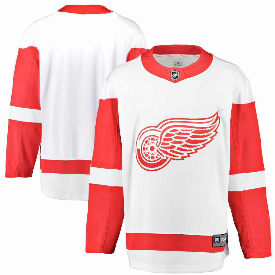 Men's Detroit Red Wings Fanatics White Breakaway Away Jersey - ujerseystore