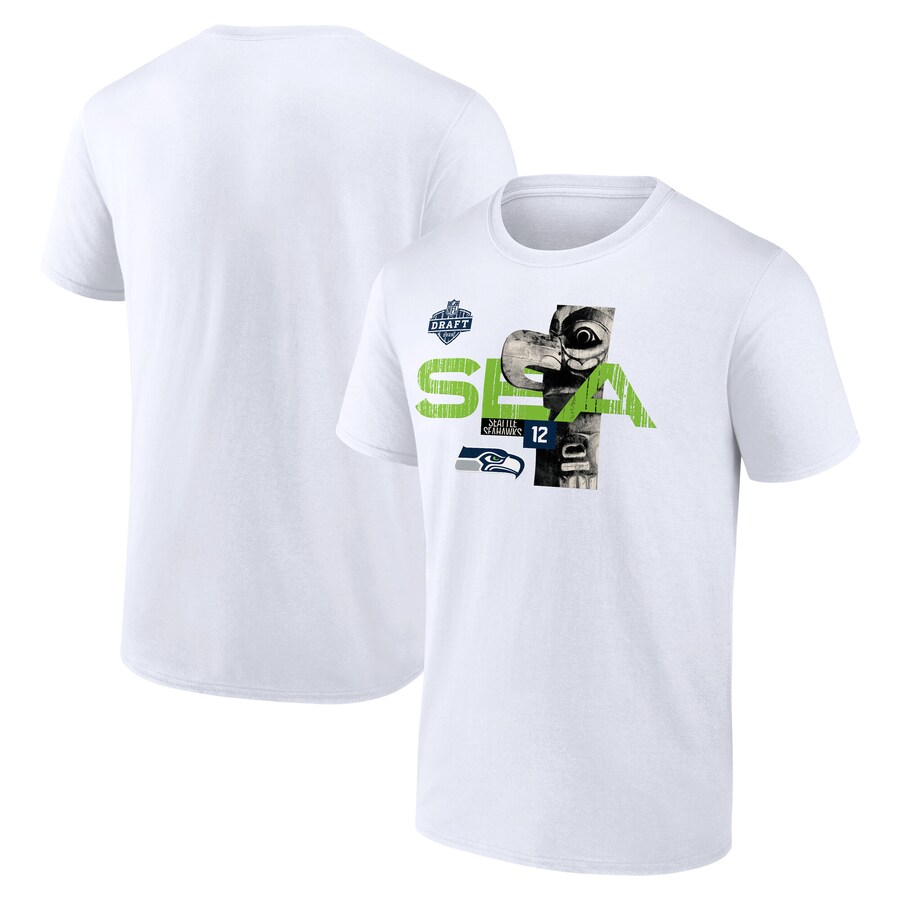 Men's Seattle Seahawks White 2025 NFL Draft T-Shirt - ujerseystore