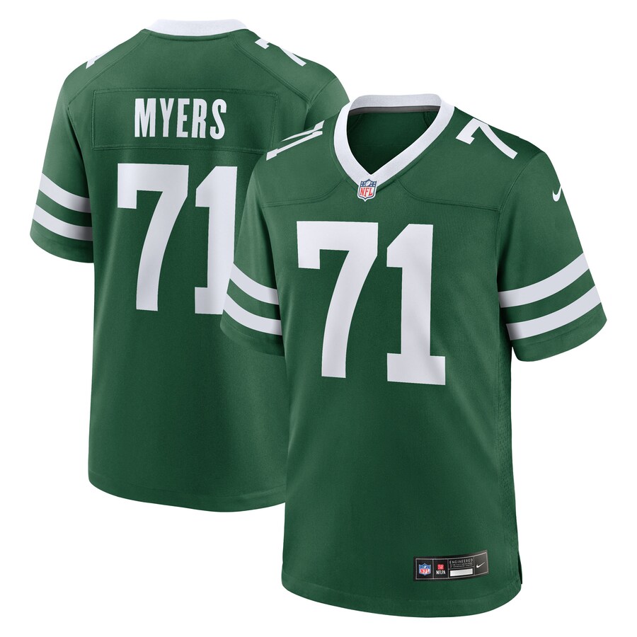 Men's New York Jets Josh Myers Nike Legacy Green Team Game Jersey - ujerseystore