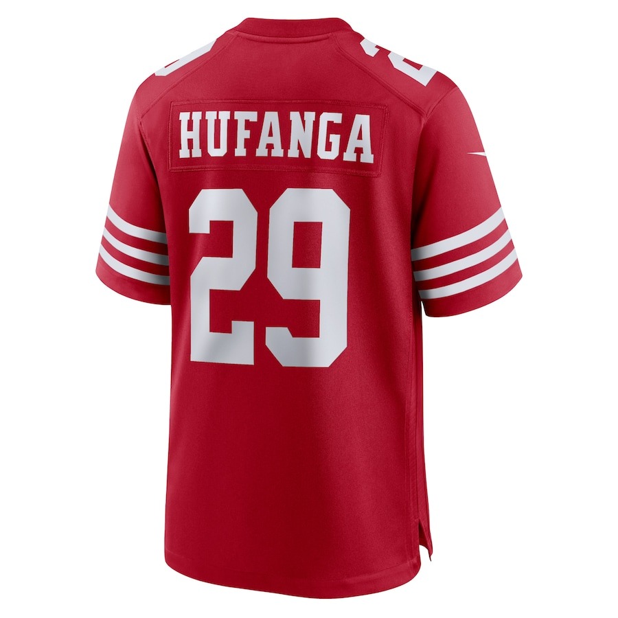 Men's San Francisco 49ers Talanoa Hufanga Nike Scarlet Game Player Jersey - ujerseystore