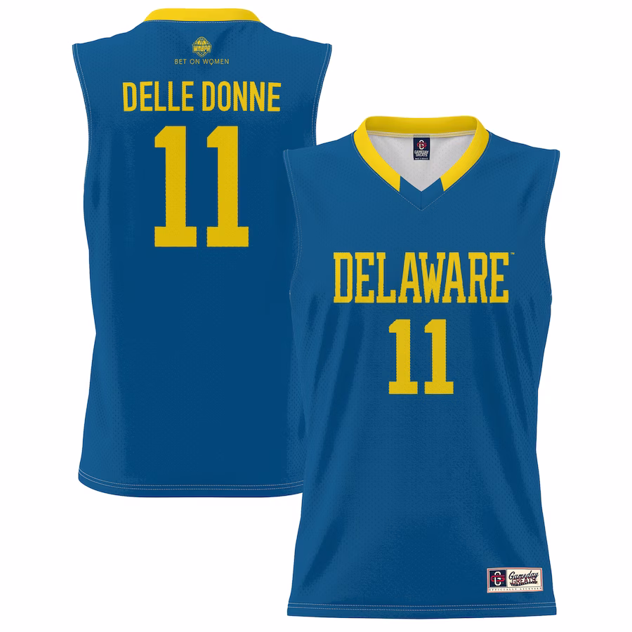 Elena Delle Donne Delaware Fightin' Blue Hens GameDay Greats Unisex Lightweight Basketball Alumni Jersey - Blue - ujerseystore