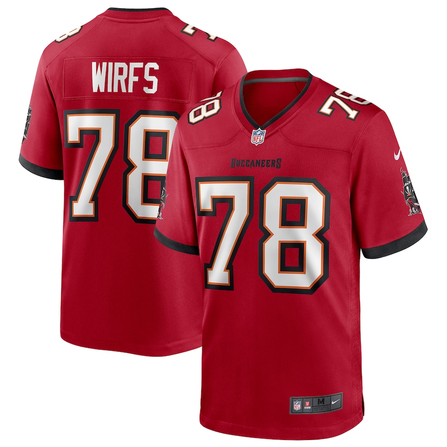 Men's Tampa Bay Buccaneers Tristan Wirfs Nike Red Player Game Jersey - ujerseystore