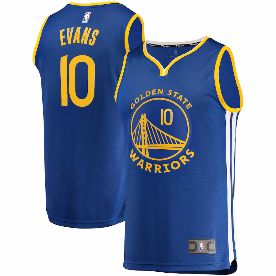 Youth Golden State Warriors Jacob Evans Fanatics Royal Fast Break Player Jersey - Icon Edition - ujerseystore