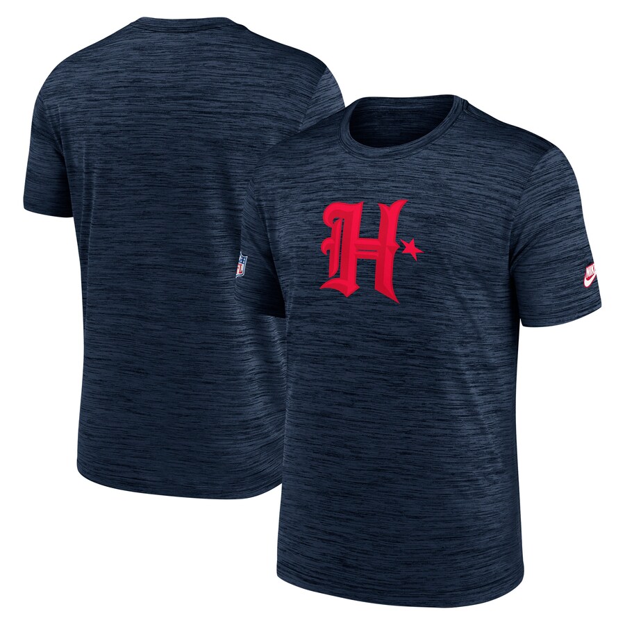 Men's Houston Texans Nike Navy Alternate Logo Velocity Performance T-Shirt - ujerseystore