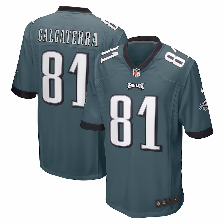Men's Philadelphia Eagles Grant Calcaterra Nike Midnight Green Game Player Jersey - ujerseystore