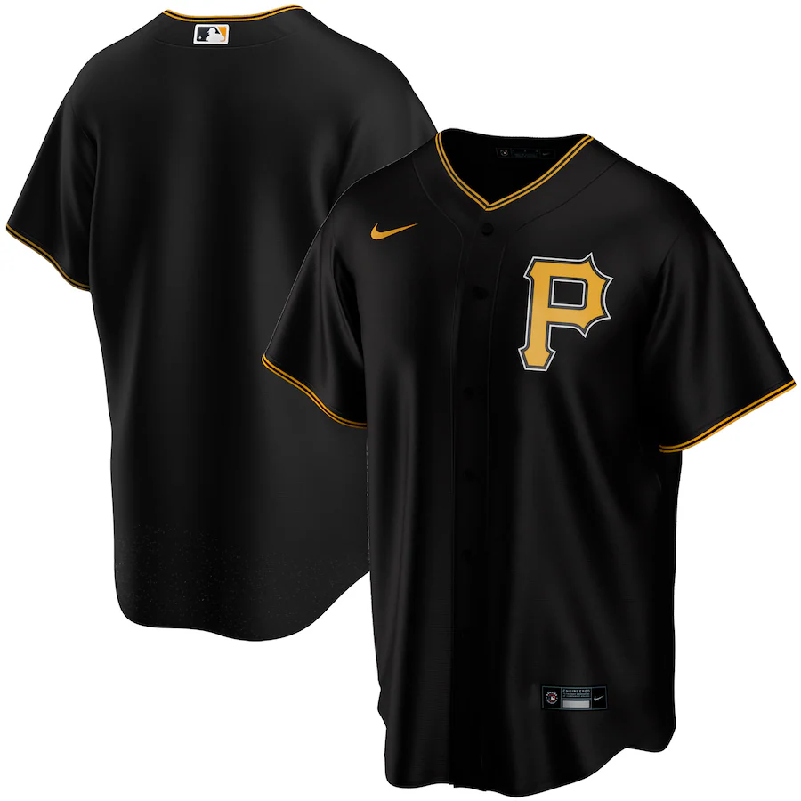 Youth Pittsburgh Pirates Nike Black Alternate Replica Team Jersey - ujerseystore