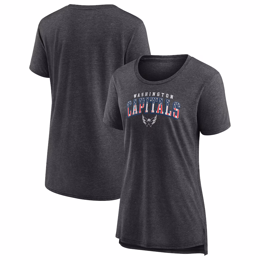 Women's Washington Capitals Gray Proud Tri-Blend T-Shirt - ujerseystore