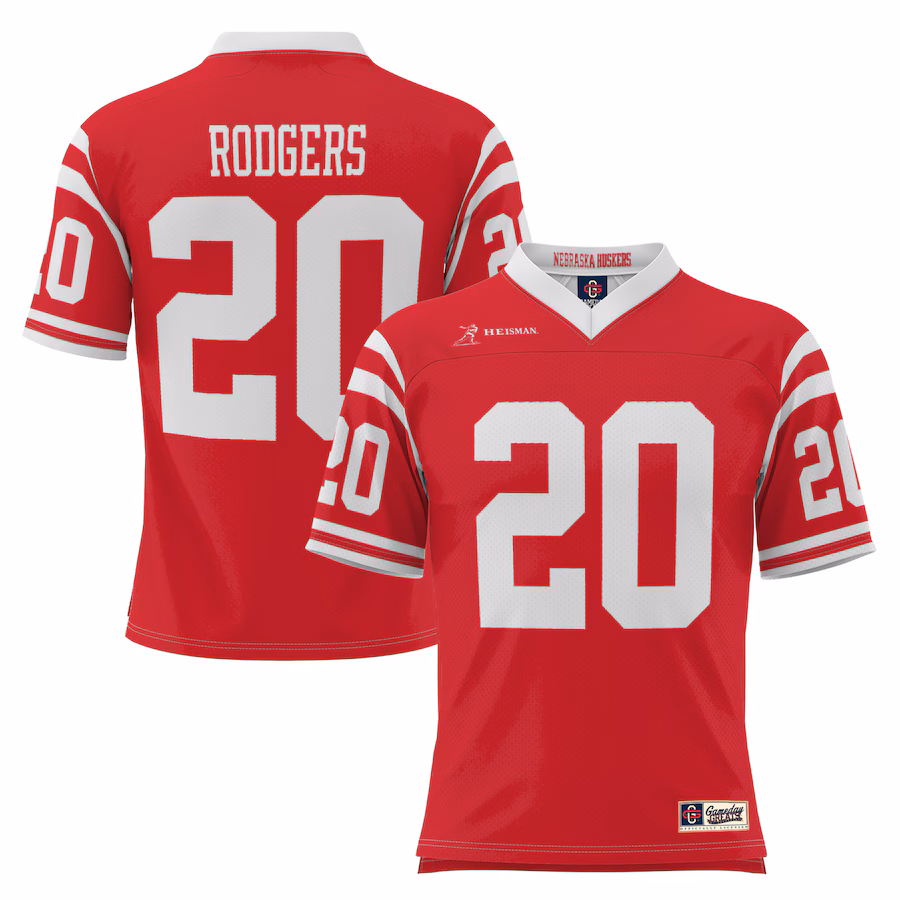 Youth GameDay Greats Johnny Rodgers Scarlet Nebraska Huskers Lightweight Fashion Heisman Jersey - ujerseystore