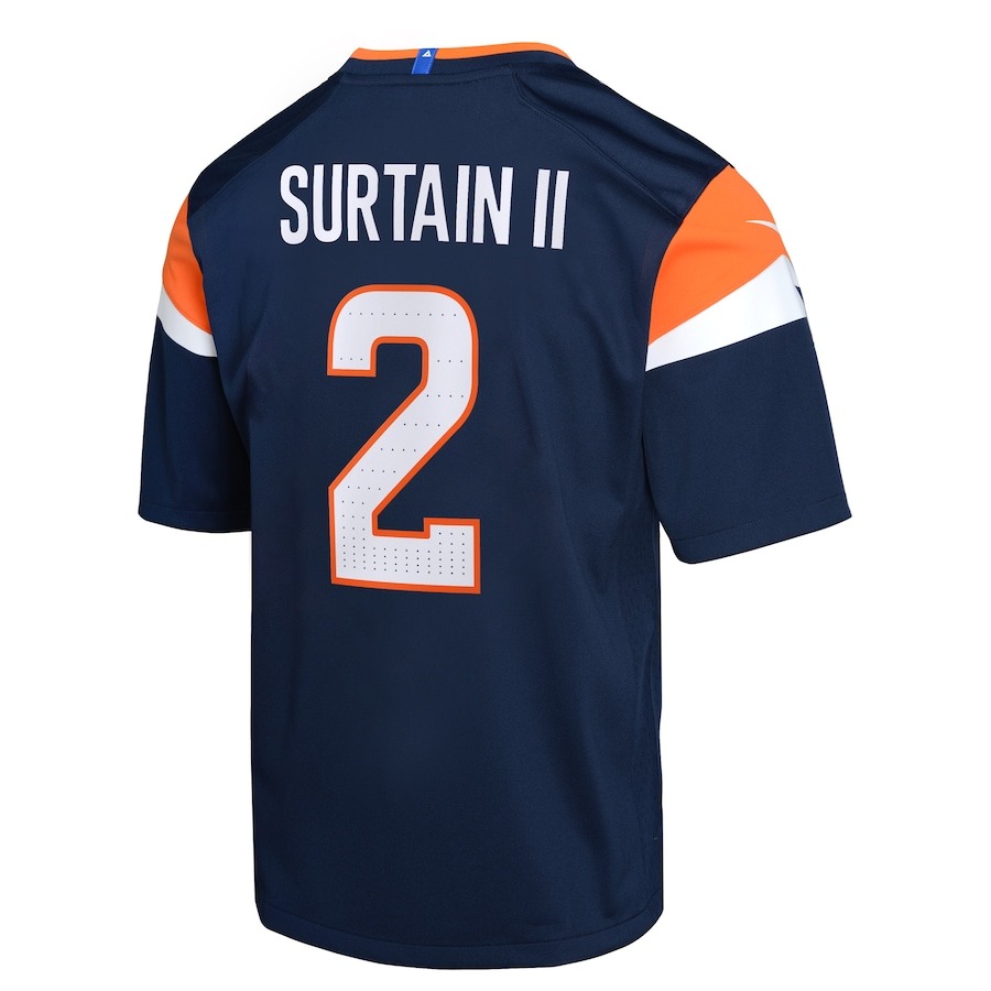 Youth Denver Broncos Patrick Surtain II Nike Navy Alternate Game Jersey - ujerseystore